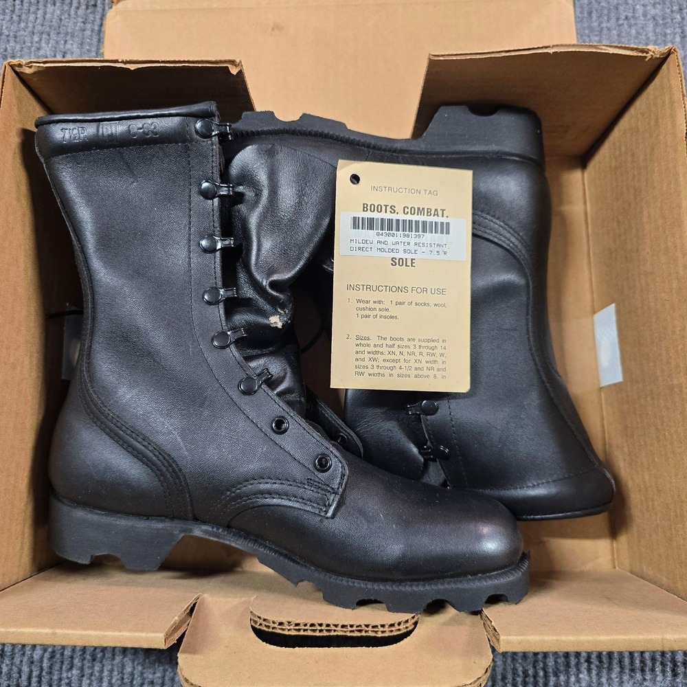 Vintage Altama Ro-Search Boots Mens Size 7.5R Black Combat Military USA 1983